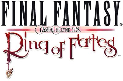 Final Fantasy Crystal Chronicles Ring of Fates title screen for Nintendo DS